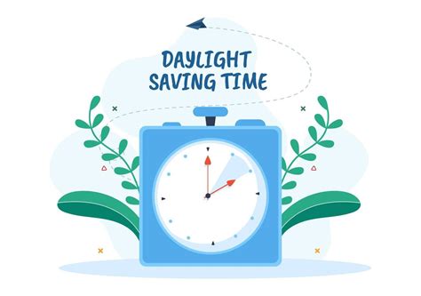 Daylight Savings Time Hand Drawn Flat Cartoon Illustration With Alarm Clock Or Calendar From