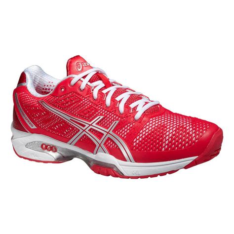 Asics Womens Gel Solution Speed 2 Tennis Shoes Red