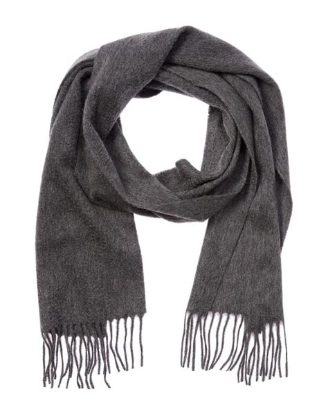 Portolano Grey Cashmere Scarf In Nocolor Modesens Grey Cashmere