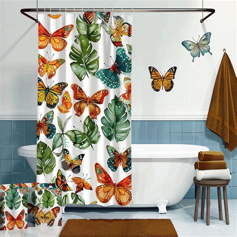 NatureInspired Butterfly And Moth Bathroom Accessories Set With Bright