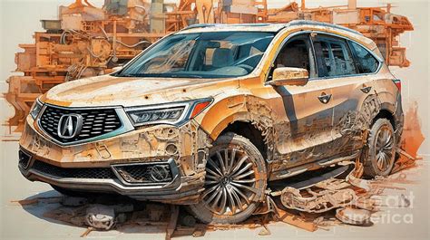 Car 2604 Acura Mdx Drawing By Clark Leffler Fine Art America