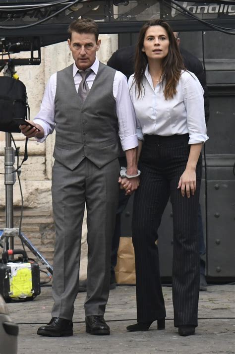 HAYLEY ATWELL and Tom Cruise on the Set of Mission Impossible 7 in Rome ...