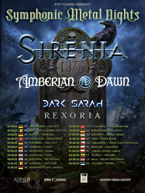 European Tour 2023 announced - Amberian Dawn