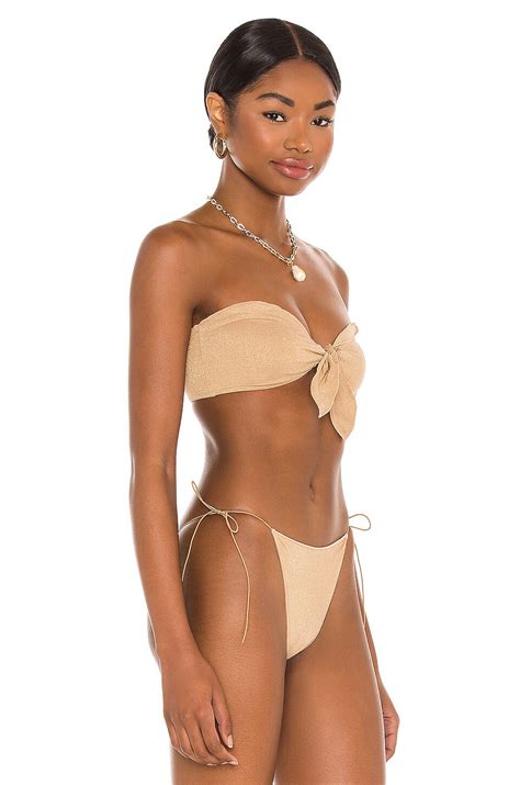 Tropic Of C Cha Cha Bikini Top In Gold REVOLVE