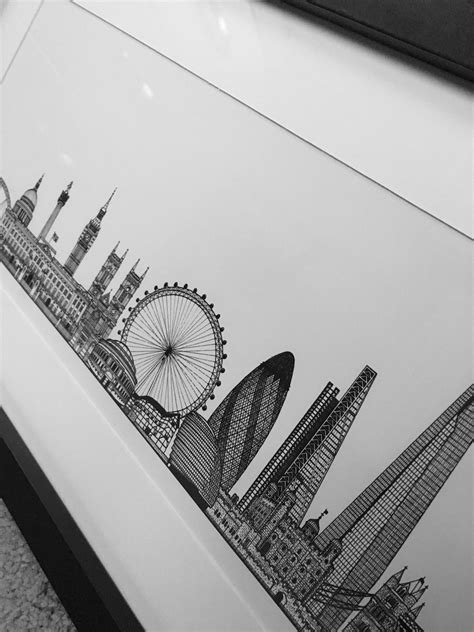 London Skyline Drawing A2 London Landmarks Drawing London | Etsy