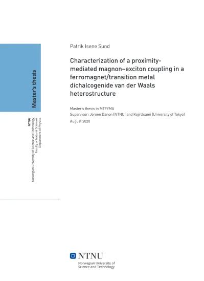 Characterization Of A Proximity Mediated Magnonexciton Coupling In A