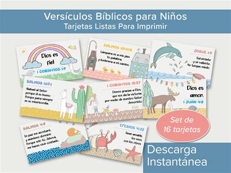 Tarjetas Cristianas Para Memorizar Versiculos B Blicos Para Ni Os Con