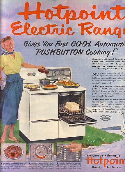 Hotpoint Electric Ranges Ad 1950 Vintage Ads And Stuff