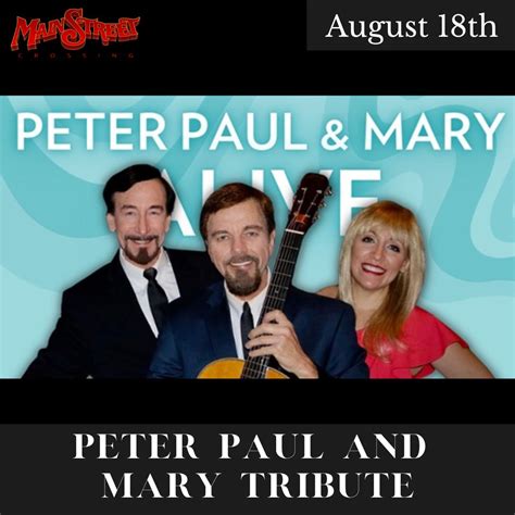 ARTIST PAGE – Peter Paul and Mary Alive | Main Street Crossing