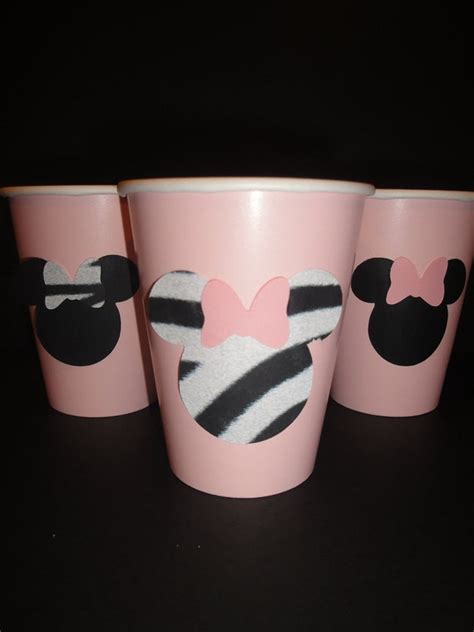 Items Similar To Custom Minnie Mouse Cups Set Of 10 On Etsy