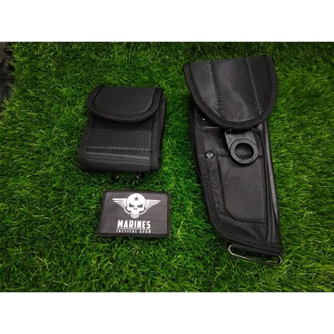 jual holster pistol  holster hp hitam polos shopee indonesia