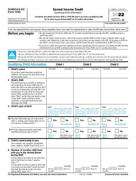 Earned Income Credit Table 2022 2025 Form Fill Out And Sign Printable Pdf Template Airslate