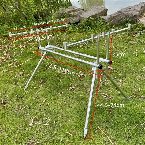 Support De Canne P Che R Tractable R Glable Pour Carpe Avec Supports