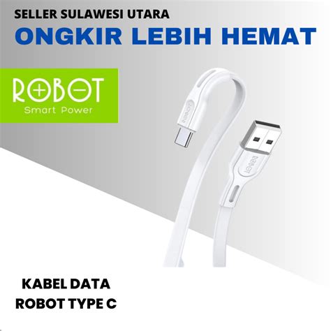 Jual KABEL DATA ROBOT RDC100S TYPE C 100CM FAST CHARGING Shopee Indonesia