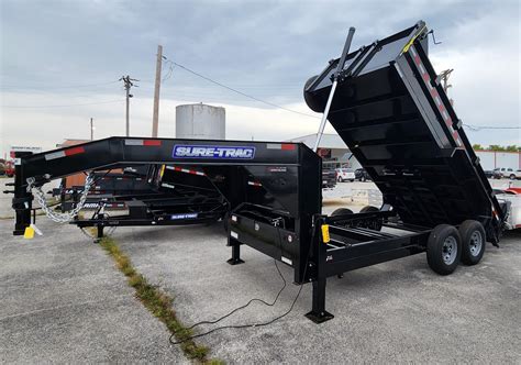 2023 SURE TRAC 82 X 14 GOOSENECK TELESCOPING LO PRO DUMP 14K GVW