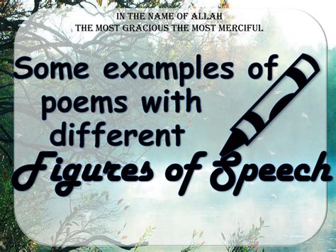 Some Examples Of Poems Poetry With Different Figures Of Speech Alliteration Metaphor Simile