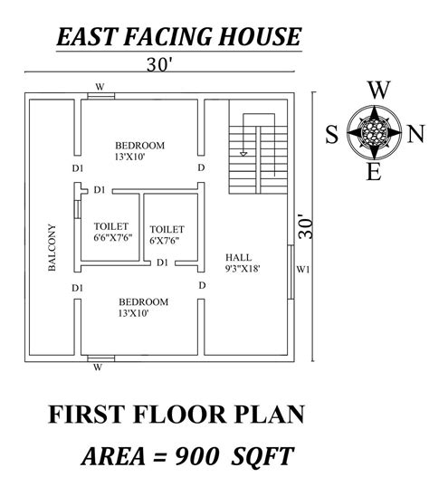 X Bhk East Facing House Plan As Per Vastu Shastra Autocad Designinte