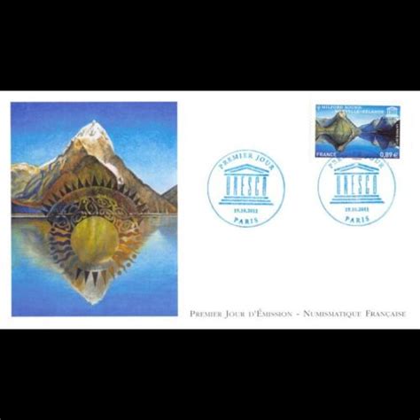 Fdc Lnf Unesco Milford Sound New Zealand Oblit Paris Ebay