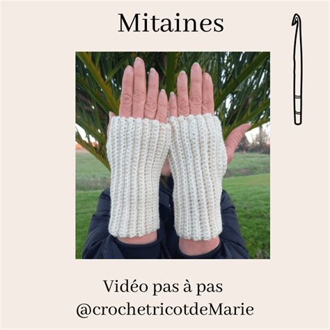 Modèle mitaine au crochet facile vidéo tutoriel pas à pas Lou Passion