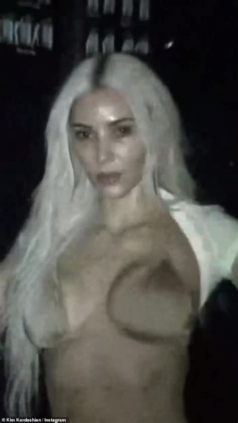 Kim Kardashian Drops Jaws In Very Sexy Beige Bikini And Thigh High