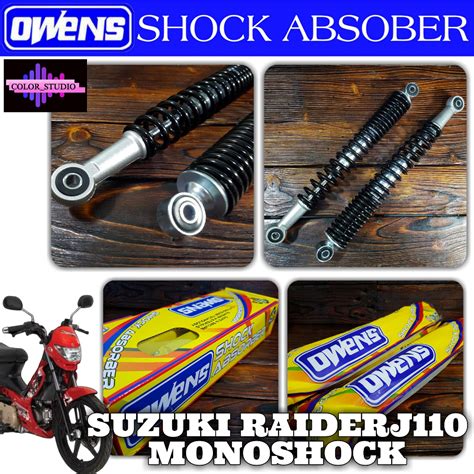 OWENS Rear Shock Absorber For Suzuki Raider J110 Pro Dual Shock 370mm