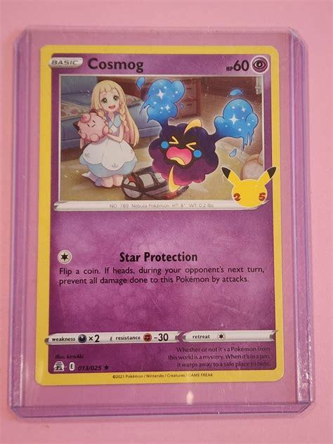 2021 Cosmog 1325 Holo Rare 25th Anniversary Celebrations Nmmt