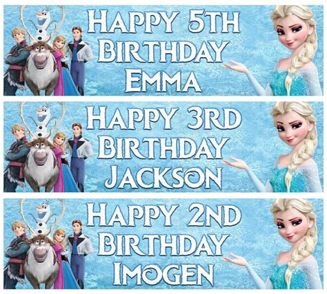 Frozen Happy Birthday Banner Printable