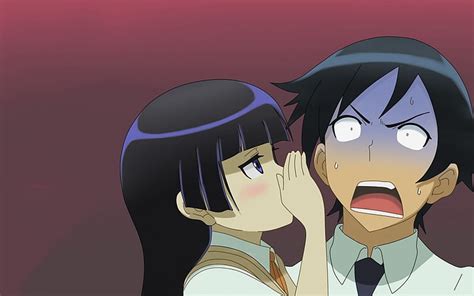 Hd Wallpaper Oreimo Kyousuke Kousaka Ruri Gokou Shocked Expression