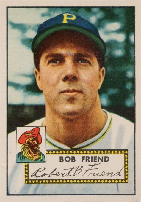 1952 Topps Bob Friend 233 Baseball Vcp Price Guide