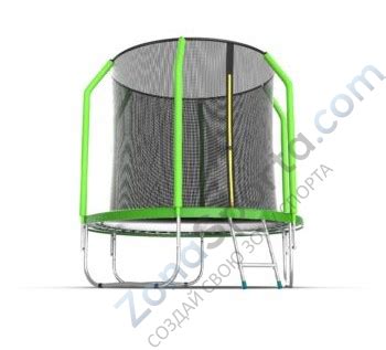 Батут Evo Jump Cosmo 6ft (Green) Батут с внутренней сеткой и лестницей ...
