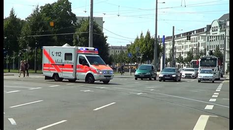 Leipzig Bf Ambulance Fw Mitte Drk Nef Rw Uniklinik Youtube