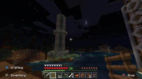 How should I finish the top of this stone tower in the background? : r/Minecraft