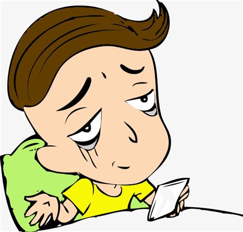 Cartoon Stay Up Late Boy Cartoon Clipart Boy Clipart Dark Circles