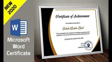 Automatic Certificate Design Using Ms Word Part How To Make Hot Sex