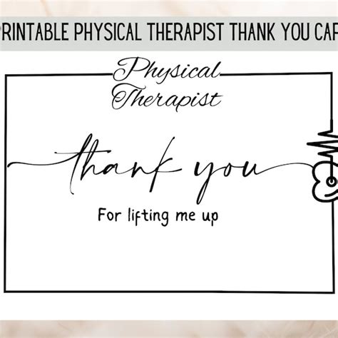 Physical Therapy Thank You Cards Etsy