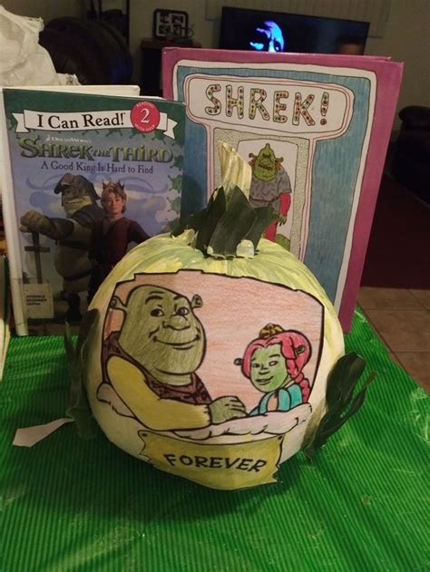 Shrek Story Book Pumpkin Story Book Pumpkin Shrek Painted Pumpkins