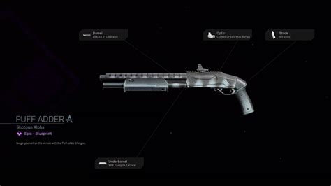 Puff Adder Cod Warzone And Modern Warfare Weapon Blueprint Call Of Duty