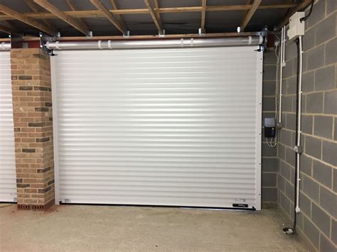 Electric Roller Garage Door From The Inside View Garage Doors