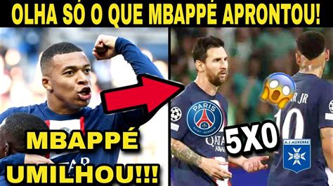 Neymar E Messi Passam Em Branco Mas Psg Vence Auxerre Gol De