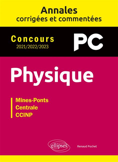 Annales corrigées et commentées Physique PC 2021 2022 2023