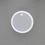 Moule silicone rond pour réaliser des pendentifs en résine x1 Perles Co