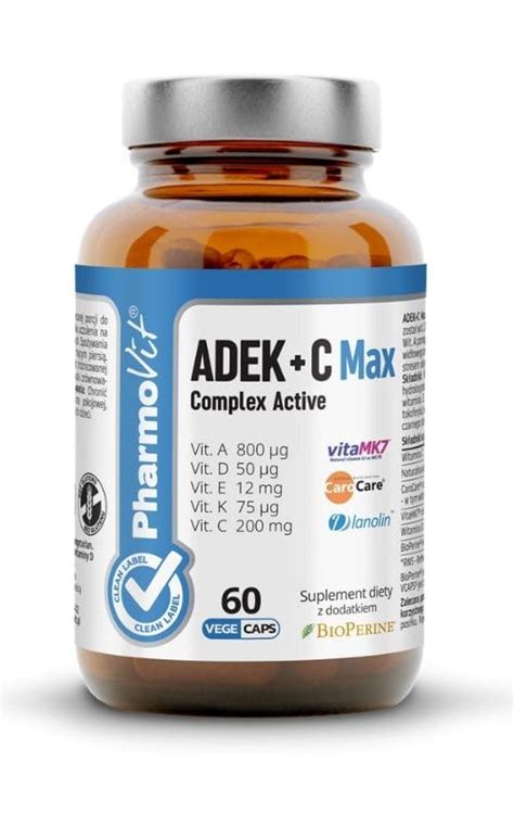 Adek C Max Complex Active Kaps Wege Pharmovit Clean Label Sk Ad