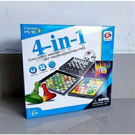 Jual Papan Catur Magnet 4in1 Magnetic Chess 4 In 1 Catur Ludo Halma