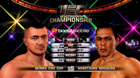 UFC Undisputed 3 Gameplay Minotauro Nogueira Vs Mirko Cro Cop YouTube