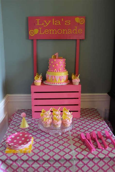 Pink Lemonade Stand Birthday Party Ideas Photo 1 Of 12 Lemonade