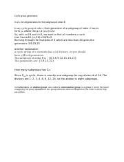 Generators For Subgroup Of Order 8 In Cyclic Groups Explained