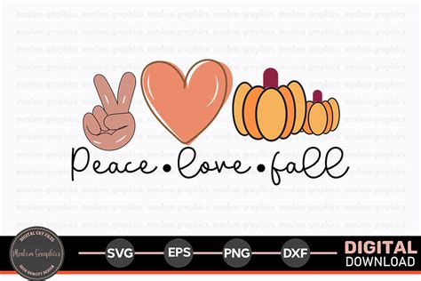 Peace Love Fall Fall SVG Graphic By Moslem Graphics Creative Fabrica