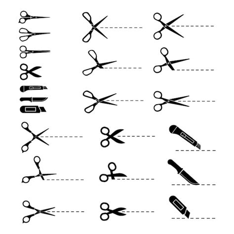 Premium Vector Scissors Icon Scissors And Knives Icon Set Set Of