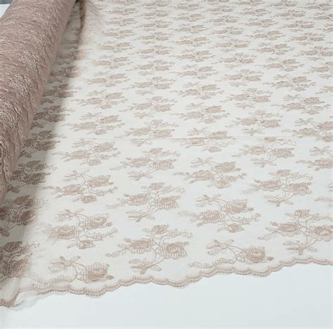 Renda Francêsa Tipo Chantily Bico Nude Só Tecidos Todo site em 12x sem Juros