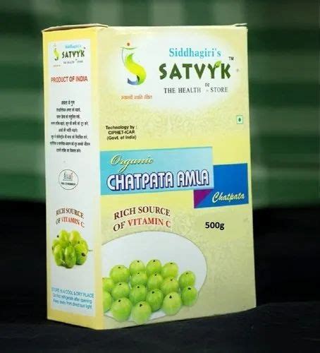 Green Round 500g Satvyk Chatpata Amla Candy Packaging Type Box At Rs